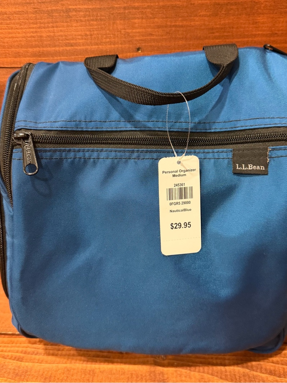 L.L.Bean Personal Organizer Medium Toiletry Bag Nautical Blue